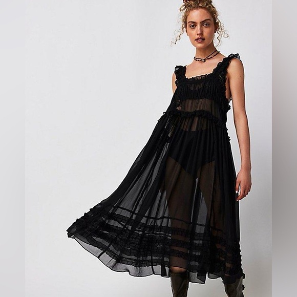 Free People Dresses & Skirts - ISO Free People Moon Phase Midi Slip - Black